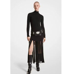 Michael Kors Collection
Merino Wool Turtleneck Streamer Dress
Black Med NWOT